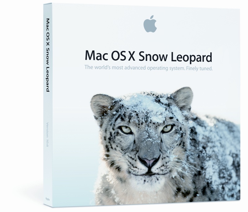 「Mac OS X 10.6 Snow Leopard」のパッケージ（英語版）