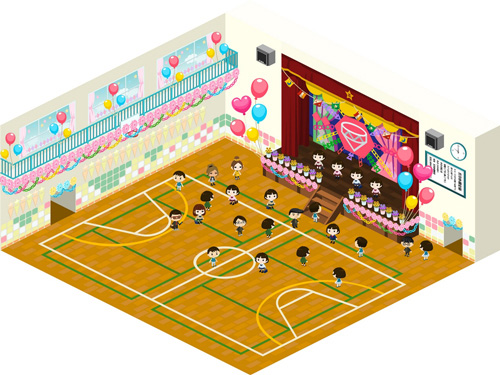 AKB48学園エリア「体育館」イメージ