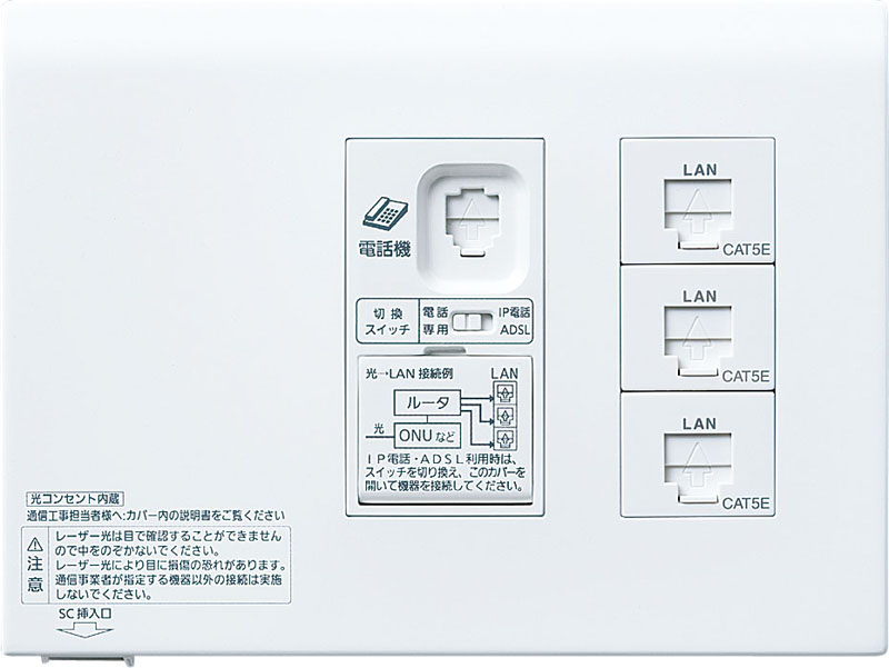 ひらいてねット（光コンセント付）