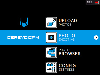 「CerevoCam」のGUI画面。当初は英語と日本語表示に対応