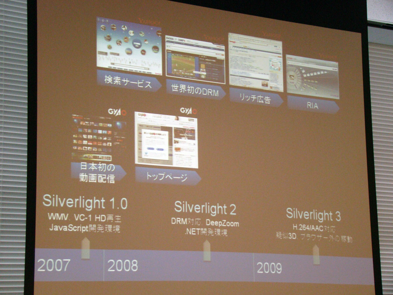 SilverlightとYahoo!、GyaOの歩み