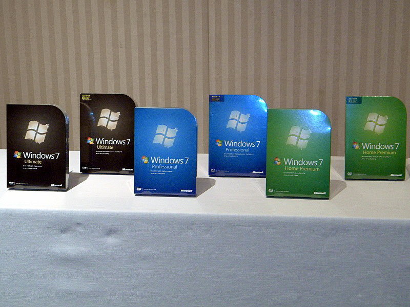 Windows 7のパッケージ製品